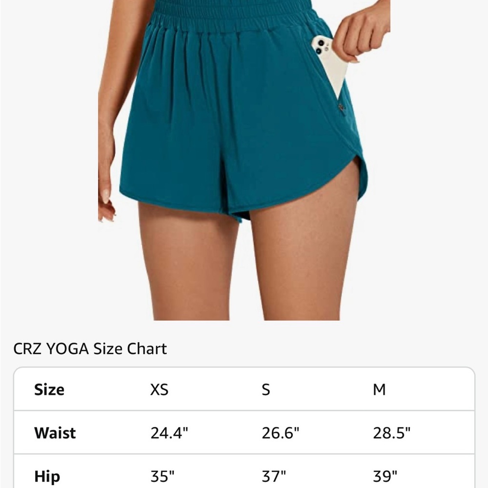 CRZ YOGA Women's Teal Shorts